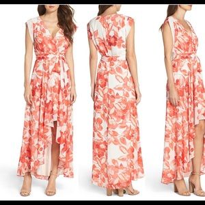 Eliza J Surplice Obi High/Low Dress